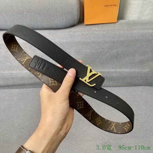 Super Perfect Quality LV Belts(100% Genuine Leather Steel Buckle)-3238