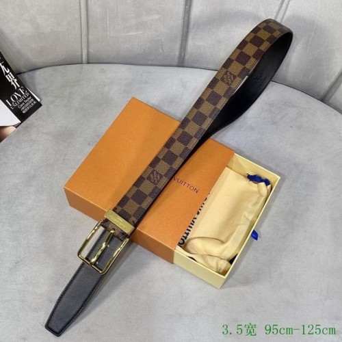 Super Perfect Quality LV Belts(100% Genuine Leather Steel Buckle)-2650