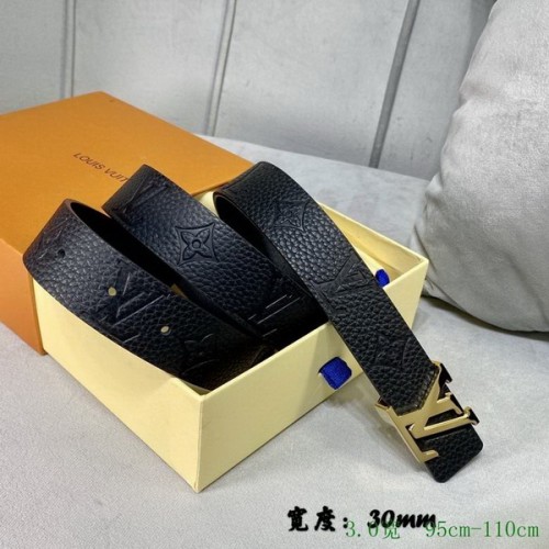 Super Perfect Quality LV Belts(100% Genuine Leather Steel Buckle)-3241