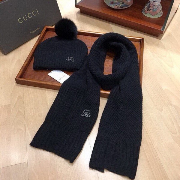 G Wool Cap Scarf AAA-293