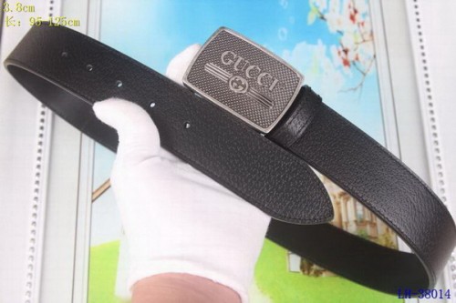 Super Perfect Quality G Belts(100% Genuine Leather,steel Buckle)-3913