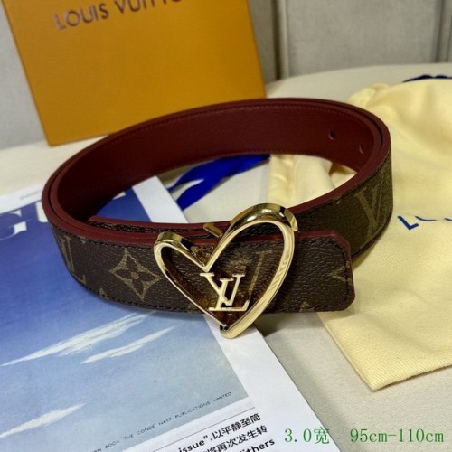Super Perfect Quality LV Belts(100% Genuine Leather Steel Buckle)-2575