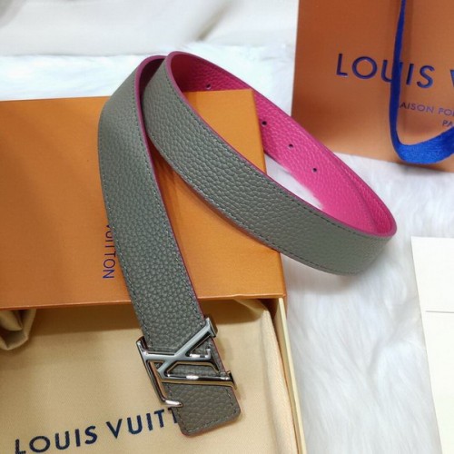 Super Perfect Quality LV Belts(100% Genuine Leather Steel Buckle)-3291
