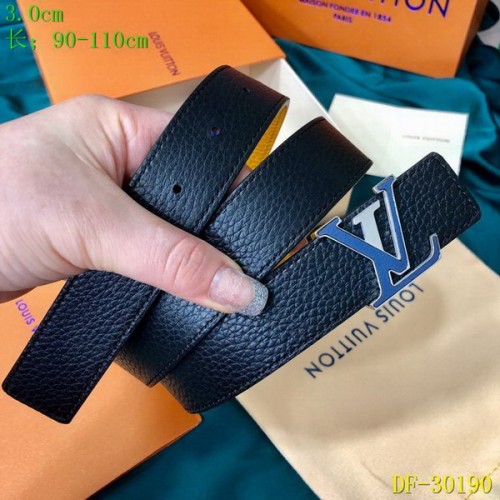 Super Perfect Quality LV Belts(100% Genuine Leather Steel Buckle)-3163