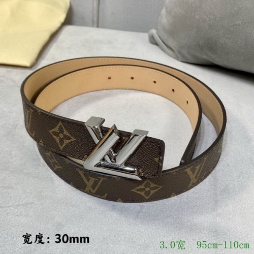 Super Perfect Quality LV Belts(100% Genuine Leather Steel Buckle)-2594