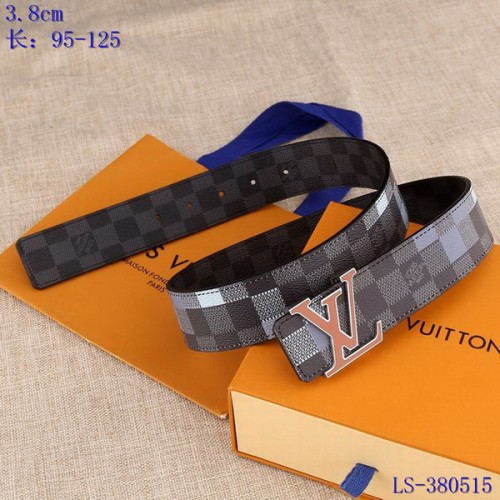 Super Perfect Quality LV Belts(100% Genuine Leather Steel Buckle)-3676