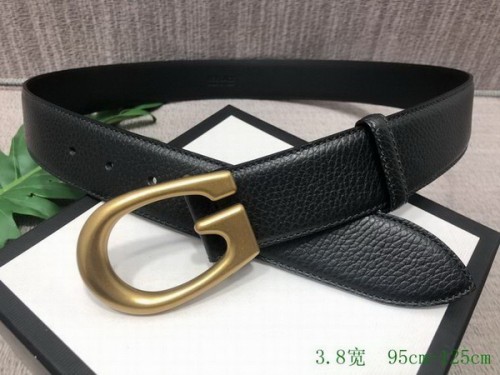 Super Perfect Quality G Belts(100% Genuine Leather,steel Buckle)-3709