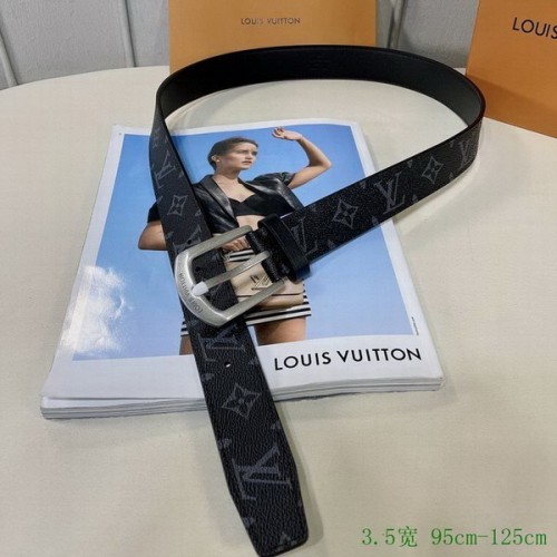 Super Perfect Quality LV Belts(100% Genuine Leather Steel Buckle)-3598