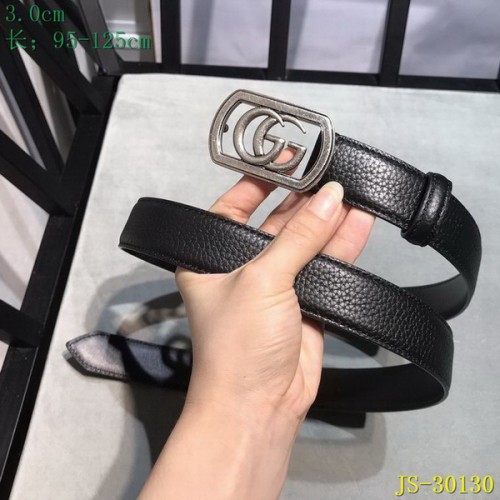 Super Perfect Quality G Belts(100% Genuine Leather,steel Buckle)-3398