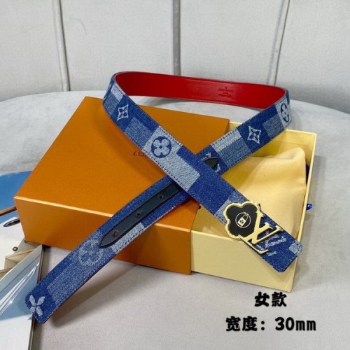 Super Perfect Quality LV Belts(100% Genuine Leather Steel Buckle)-3377