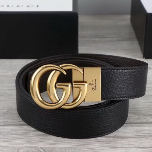 Super Perfect Quality G Belts(100% Genuine Leather,steel Buckle)-3515