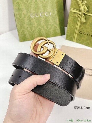 Super Perfect Quality G Belts(100% Genuine Leather,steel Buckle)-3373