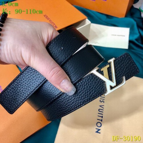Super Perfect Quality LV Belts(100% Genuine Leather Steel Buckle)-3162