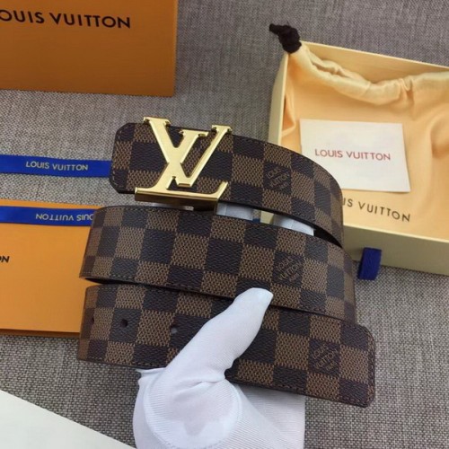 Super Perfect Quality LV Belts(100% Genuine Leather Steel Buckle)-3771