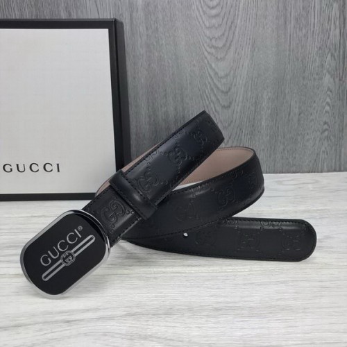 Super Perfect Quality G Belts(100% Genuine Leather,steel Buckle)-3564