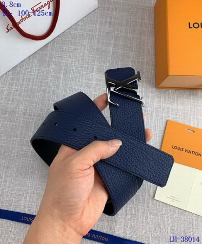 Super Perfect Quality LV Belts(100% Genuine Leather Steel Buckle)-3663