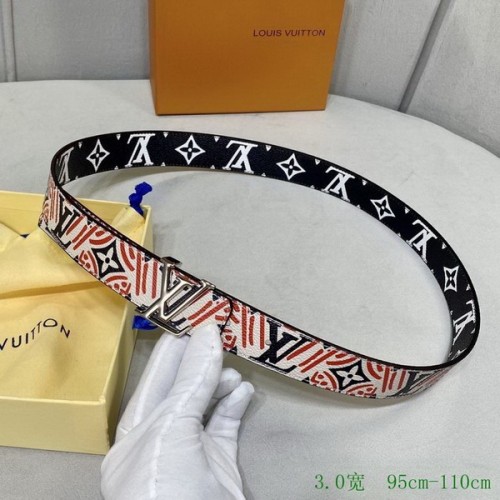 Super Perfect Quality LV Belts(100% Genuine Leather Steel Buckle)-3387