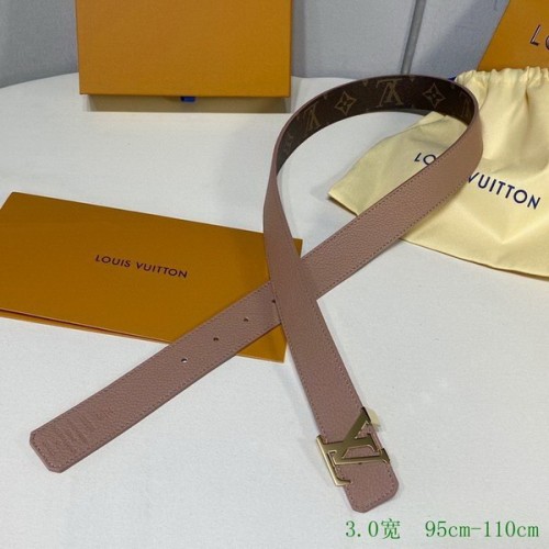 Super Perfect Quality LV Belts(100% Genuine Leather Steel Buckle)-2617