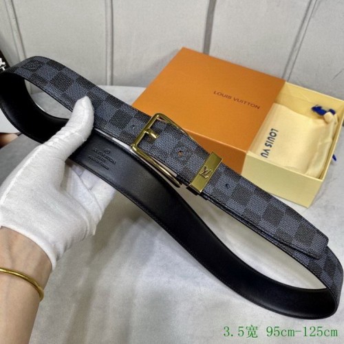 Super Perfect Quality LV Belts(100% Genuine Leather Steel Buckle)-2655