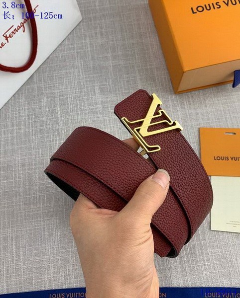 Super Perfect Quality LV Belts(100% Genuine Leather Steel Buckle)-3656