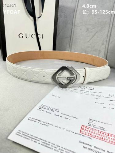 Super Perfect Quality G Belts(100% Genuine Leather,steel Buckle)-3091