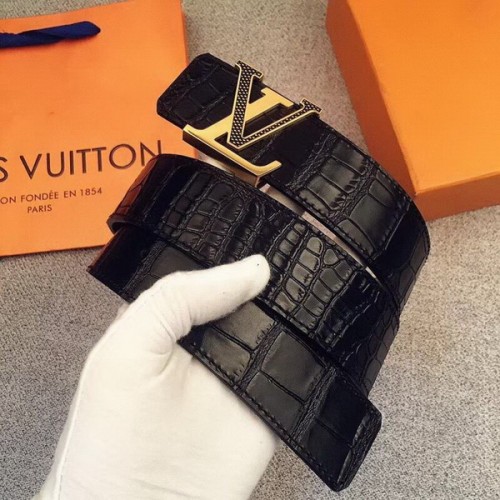Super Perfect Quality LV Belts(100% Genuine Leather Steel Buckle)-3769