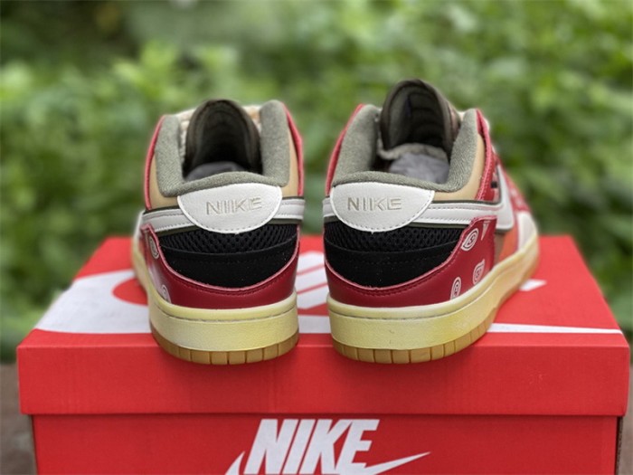 Authentic Nike Dunk Scrap Low Red