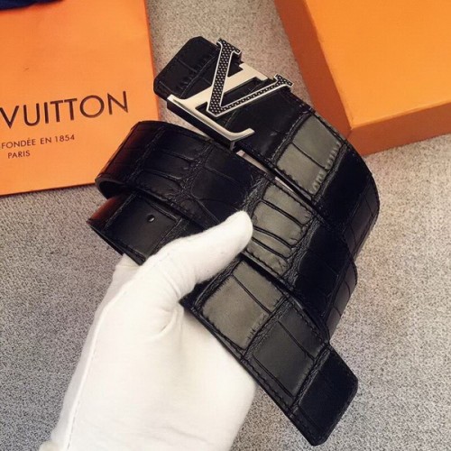 Super Perfect Quality LV Belts(100% Genuine Leather Steel Buckle)-3768