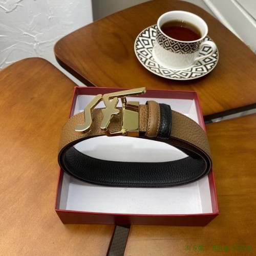Super Perfect Quality Ferragamo Belts(100% Genuine Leather,steel Buckle)-1603
