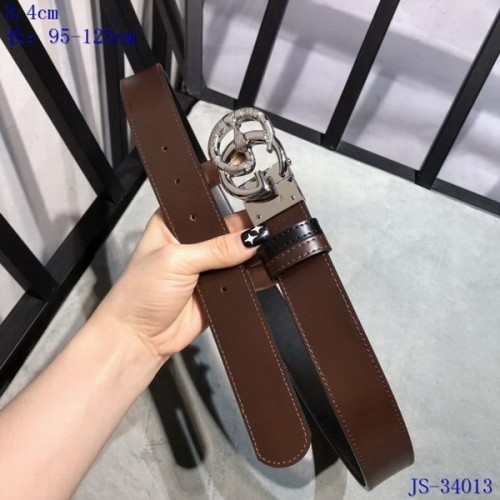 Super Perfect Quality G Belts(100% Genuine Leather,steel Buckle)-3421