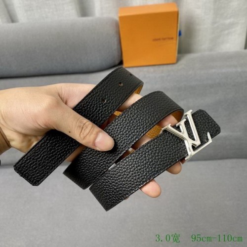 Super Perfect Quality LV Belts(100% Genuine Leather Steel Buckle)-3248