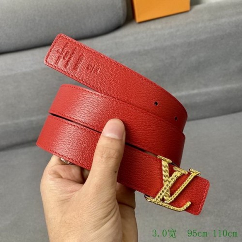 Super Perfect Quality LV Belts(100% Genuine Leather Steel Buckle)-3237