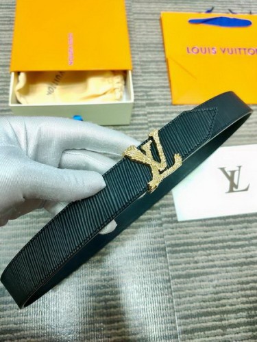 Super Perfect Quality LV Belts(100% Genuine Leather Steel Buckle)-3297