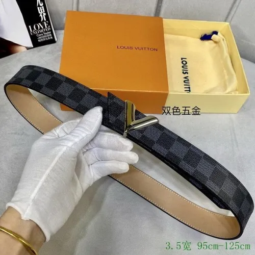 Super Perfect Quality LV Belts(100% Genuine Leather Steel Buckle)-2662