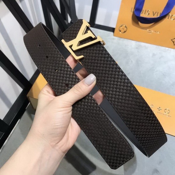 Super Perfect Quality LV Belts(100% Genuine Leather Steel Buckle)-3829