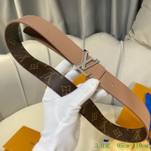 Super Perfect Quality LV Belts(100% Genuine Leather Steel Buckle)-2616