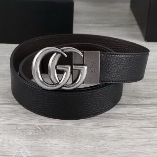 Super Perfect Quality G Belts(100% Genuine Leather,steel Buckle)-3514