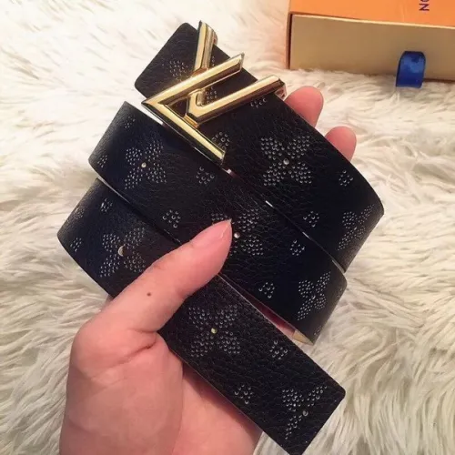 Super Perfect Quality LV Belts(100% Genuine Leather Steel Buckle)-3429