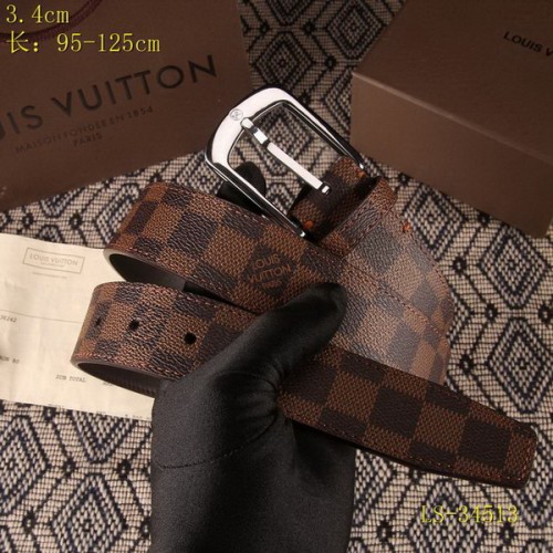 Super Perfect Quality LV Belts(100% Genuine Leather Steel Buckle)-3548