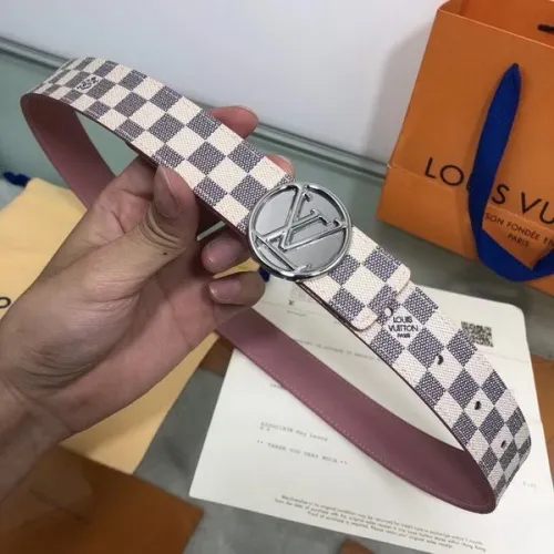 Super Perfect Quality LV Belts(100% Genuine Leather Steel Buckle)-3489