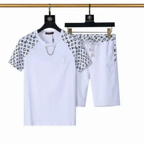 LV short sleeve men suit-118(M-XXXL)