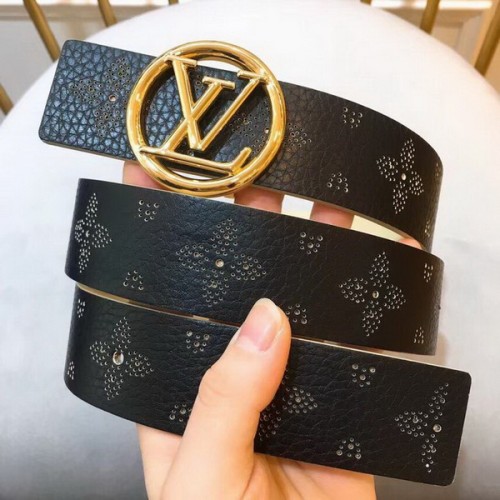 Super Perfect Quality LV Belts(100% Genuine Leather Steel Buckle)-3445
