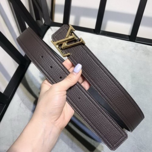 Super Perfect Quality LV Belts(100% Genuine Leather Steel Buckle)-3849