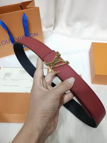 Super Perfect Quality LV Belts(100% Genuine Leather Steel Buckle)-3881