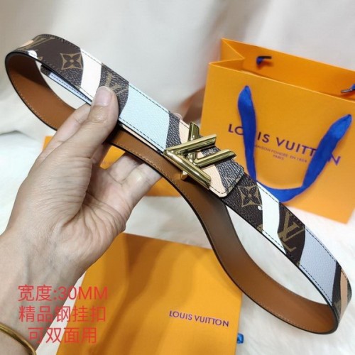 Super Perfect Quality LV Belts(100% Genuine Leather Steel Buckle)-3325