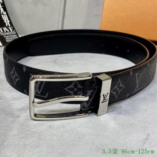 Super Perfect Quality LV Belts(100% Genuine Leather Steel Buckle)-2653