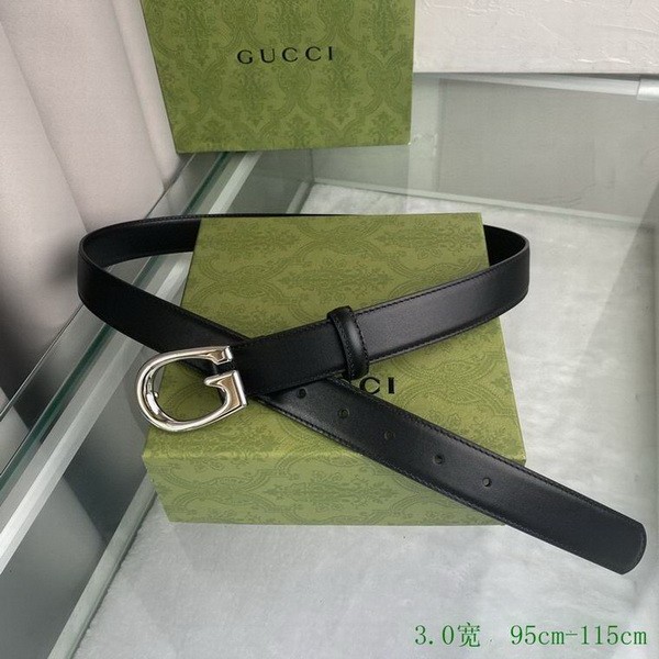 Super Perfect Quality G Belts(100% Genuine Leather,steel Buckle)-3386