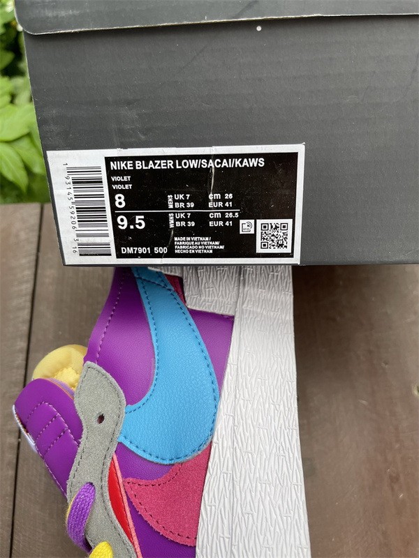 Authentic Sacai x KAWS x Nike Blazer Low “Purple Dusk”