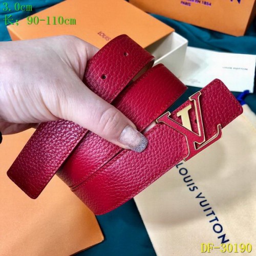 Super Perfect Quality LV Belts(100% Genuine Leather Steel Buckle)-3160