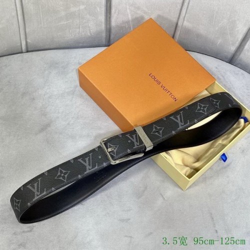 Super Perfect Quality LV Belts(100% Genuine Leather Steel Buckle)-2654